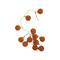 Hello Honey® 6ft. Butterscotch Flocked Glass Ball Ornament Garland with Gold Cord